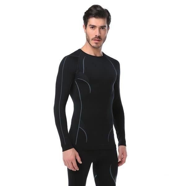Evolite Thermowear Bay Termal Üst İçlik S-M Siyah-Gri E-3025