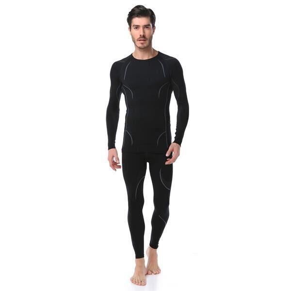 Evolite Thermowear Bay Termal Üst İçlik S-M Siyah-Gri E-3025