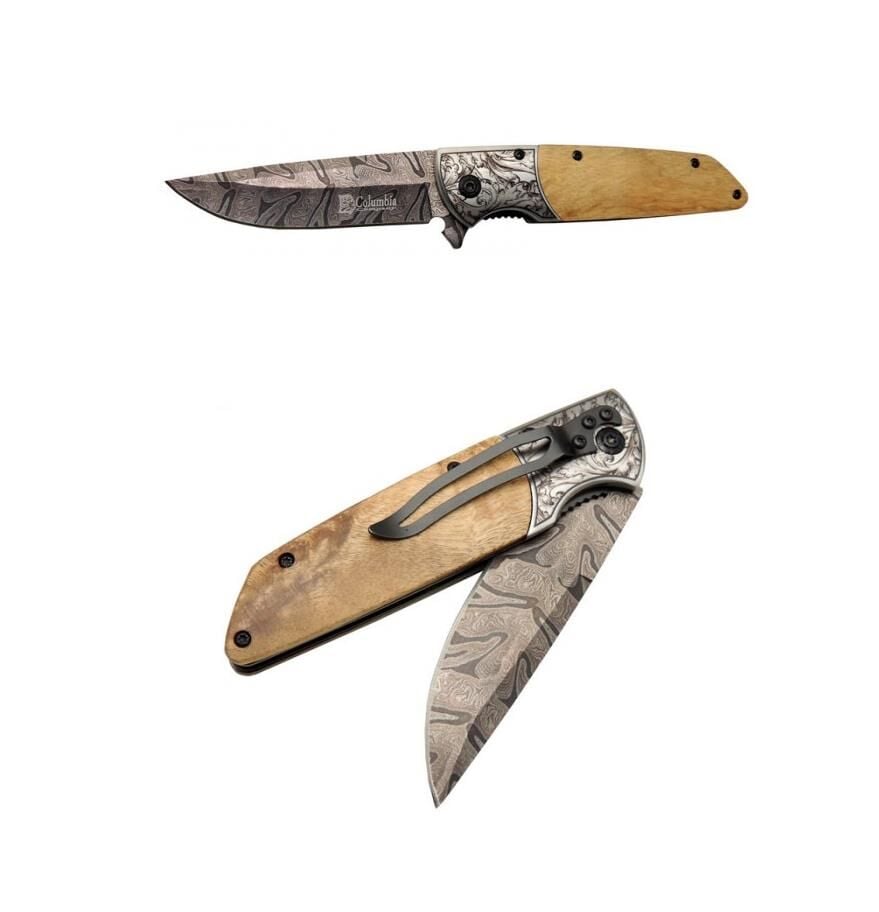 Columbia A-2150-C Desenli Ahşap Çakı 21 Cm