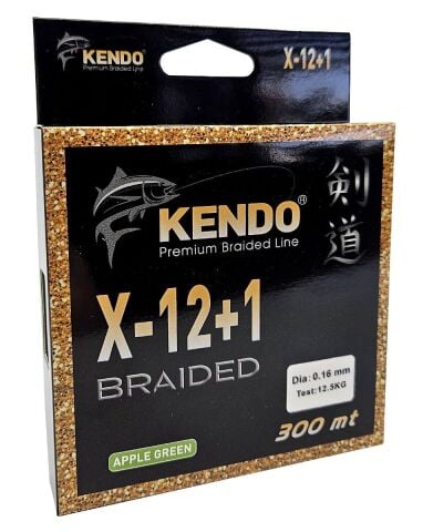 Kendo X-12+1 Braided 300m Apple Green Örgü İp