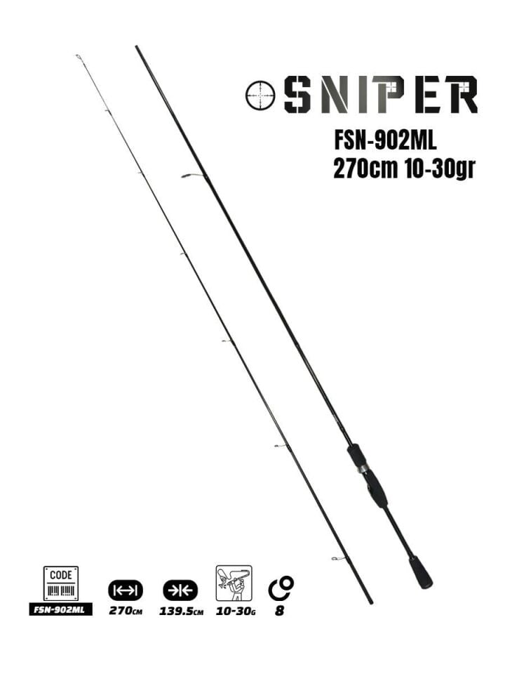 Fujin Sniper 270Cm 10-30Gr Bauer Airlight 4000 Spin Olta Takımı Seti