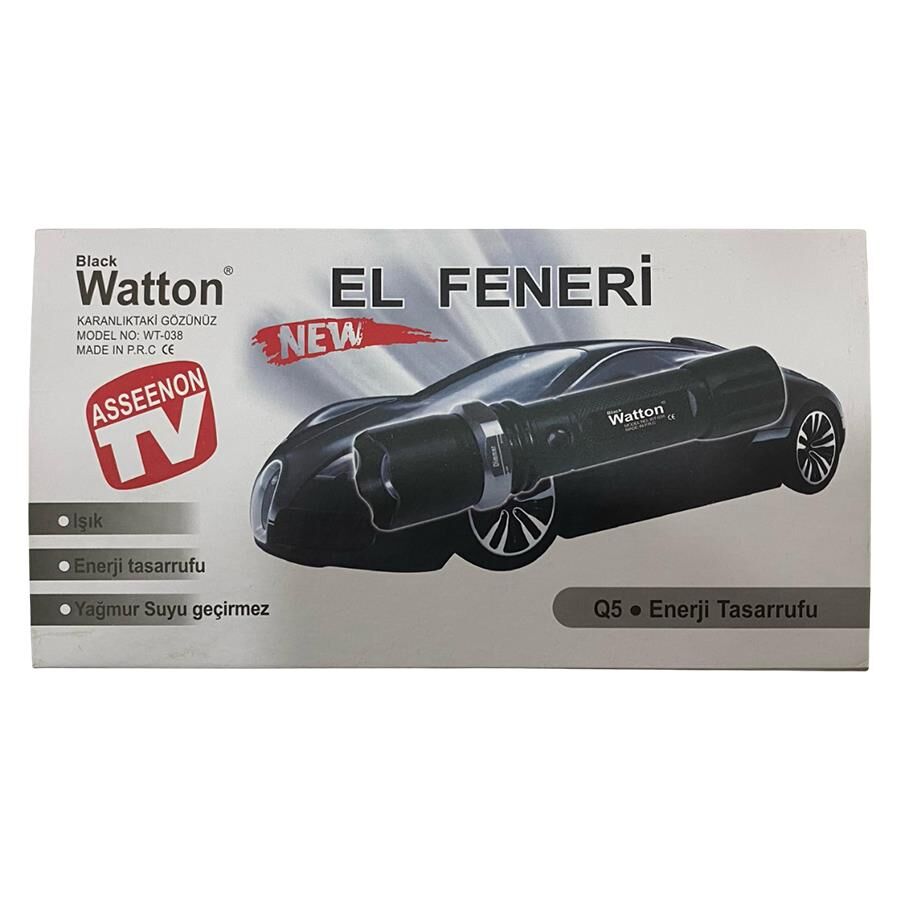 Black Watton WT-038  Şarjlı El Feneri