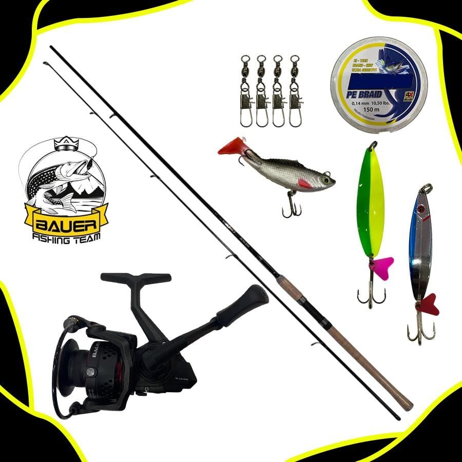 Bauer Air Light 3000 Daiko 240 Cm 10-40 Gr Spin Olta Takımı Seti