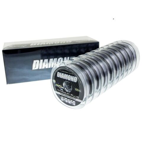 Bauer Diamond Titanium Plus Fluorocarbon Kaplama 100 mt Olta Misinası - Füme Renk