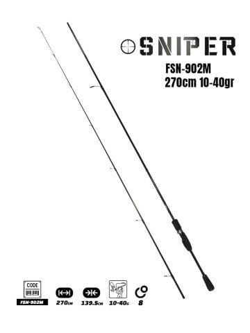 Okuma Wave Power 4000 Fujin Sniper 270Cm 10-40 Gr Spin Olta Takımı Seti