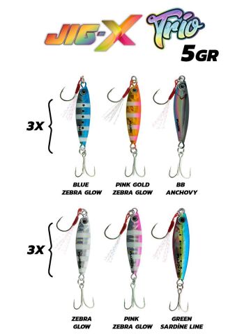 Fujin Jig-X Trio 3lü Micro Jig 5gr