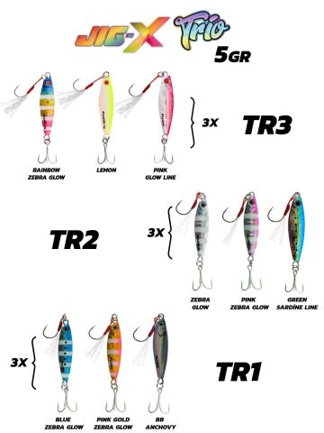 Fujin Jig-X Trio 3lü Micro Jig 5gr