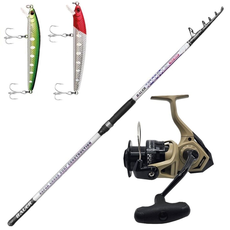 Bauer Furia 420 cm Okuma Outrax 6000 Palamut Kurşun Arkası Olta Takımı Seti