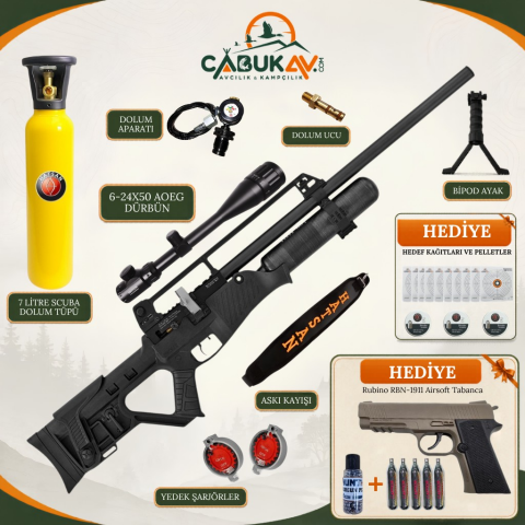 Hatsan Blitz 6,35 mm Otomatik Premium PCP Havalı Tüfek Seti