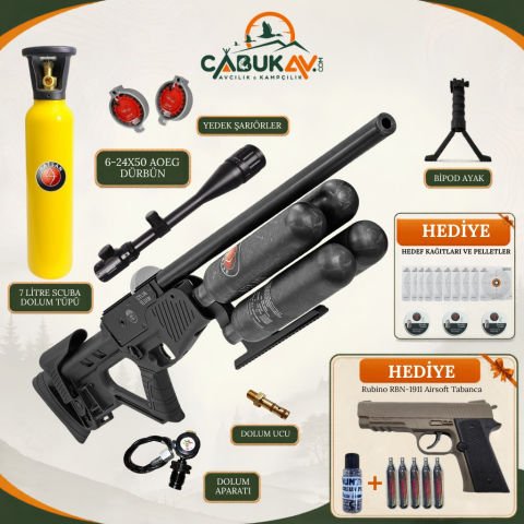 Hatsan Blitz Mevzi 4 5.5 mm PCP Havalı Tüfek Seti