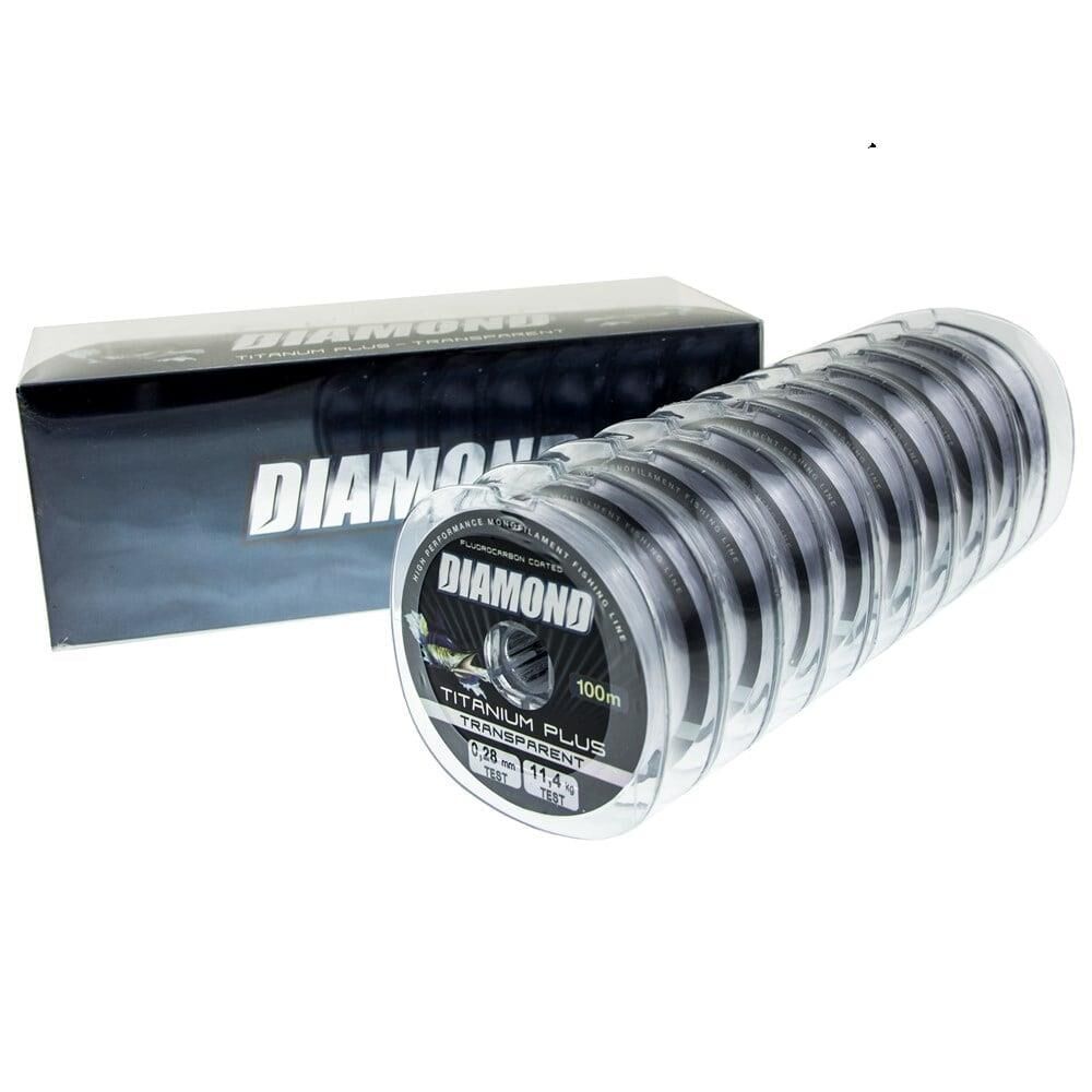 Bauer Diamond Titanium Plus Fluorocarbon Kaplama 100 mt Olta Misinası - Füme Renk