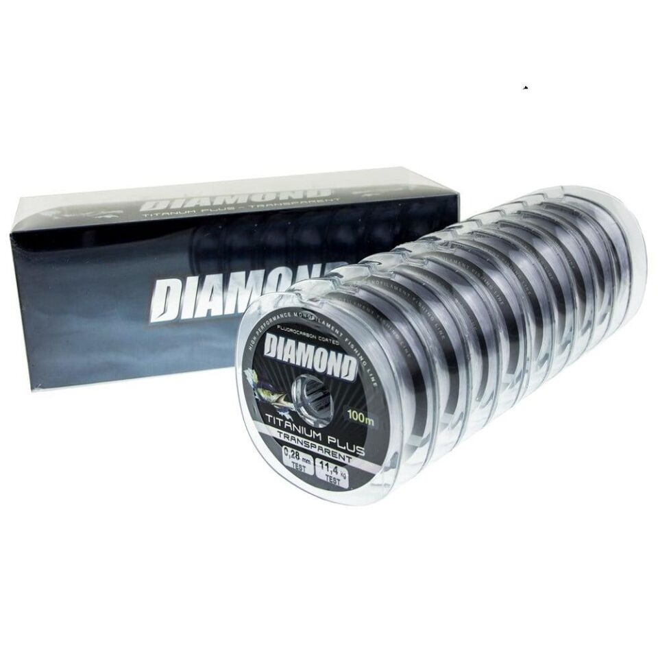 Bauer Diamond Titanium Plus Fluorocarbon Kaplama 100 mt Olta Misinası - Füme Renk