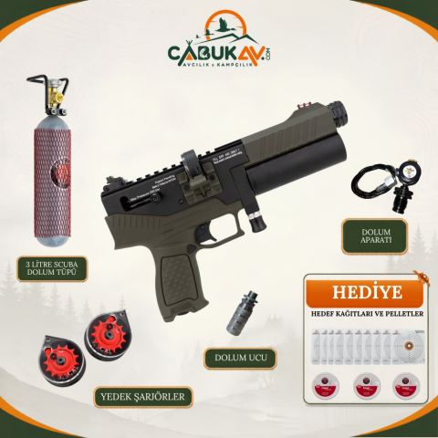 Hatsan Velox 5.5 mm OD Standart PCP Havalı Tabanca Seti