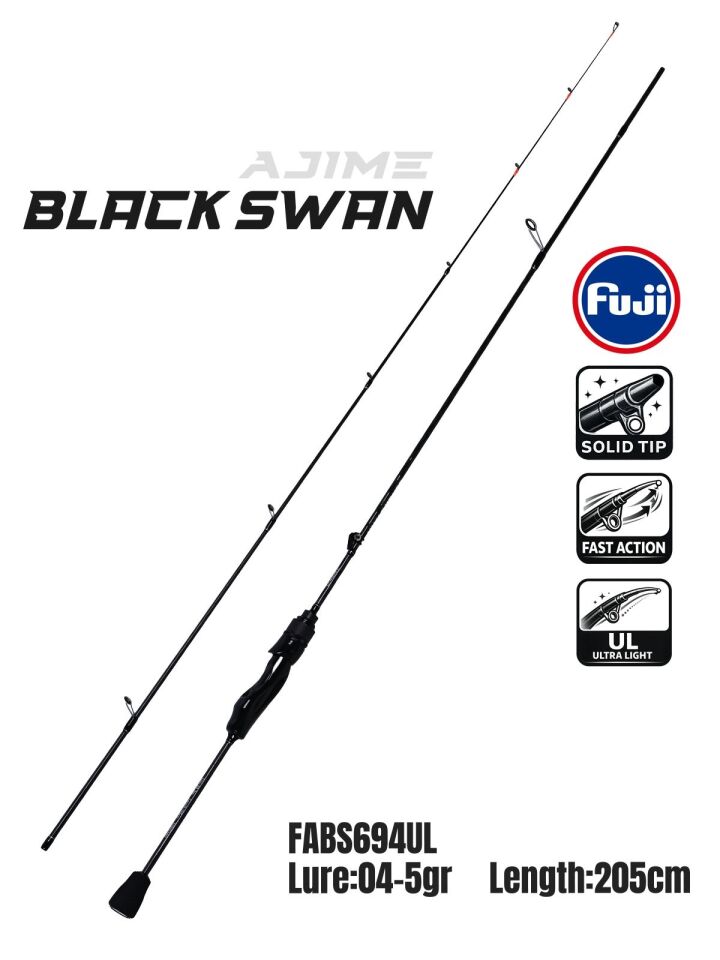 Fujin Theone 2000 Black Swan 205Cm 04-5Gr Aji Lrf Olta Seti