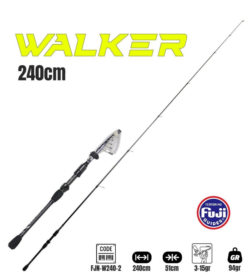 Fujin Walker 240 Cm 3-15 Gr Sniper 2000 Aji Light Spin Olta Seti