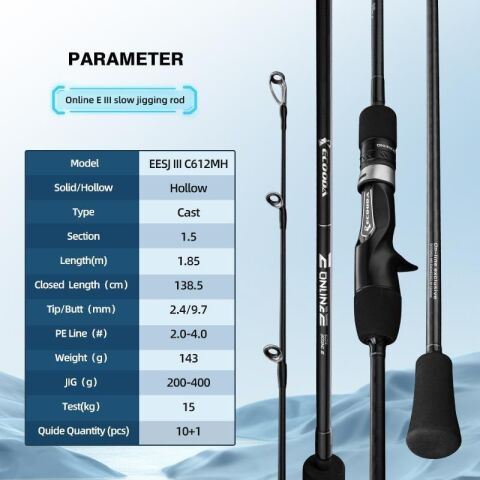 Ecooda Online E III 185cm 200-400g Slow Jigging Kamışı