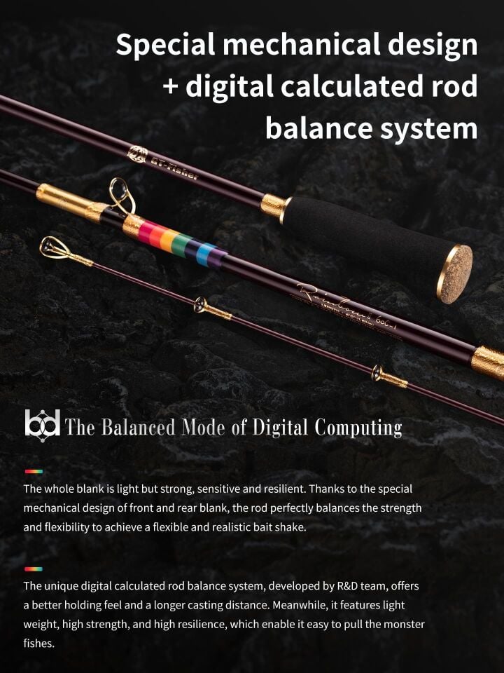 Ecooda GT-Fisher Rainbow 2 183cm 200-400gr Slow Jigging Kamışı