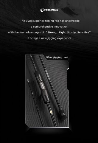 Ecooda Black Expert 3 190cm 180-300g Slow Jigging Kamışı