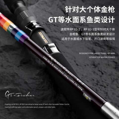 Ecooda GT-Fisher Rainbow 83 251cm 60-100g Popping Kamışı