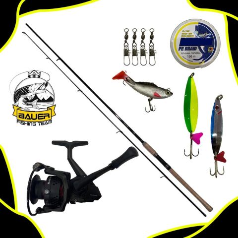 Bauer Air Light 3000 Daiko 210 Cm 10-40 Gr Spin Olta Takımı Seti