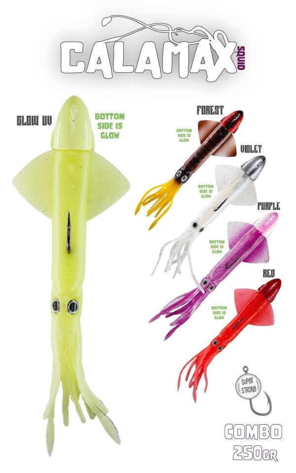 Fujin Calamax 250gr Combo Squid Silikon Yem